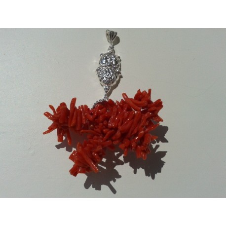 Ciondolo  corallo rosso